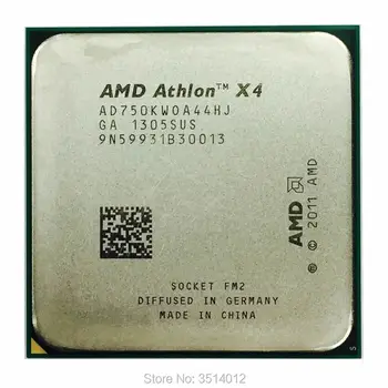 

AMD Athlon X4 750K 750 3.4 GHz Duad-Core CPU Processor AD750KWOA44HJ Socket FM2