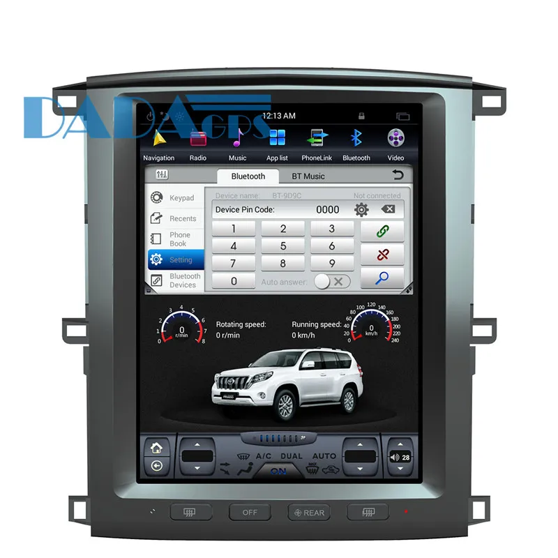 12,1 ''Tesla Android Автомобильный gps навигатор для TOYOTA LAND CRUISER LC100 2003-2007 DVD Мультимедиа Радио магнитофон авто стерео