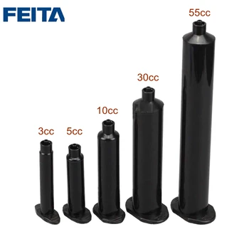 

20pcs/Bag US Type 3CC 5CC 10CC 30CC 55CC Black Glue Dispensing Barrels Syringes with Stopper