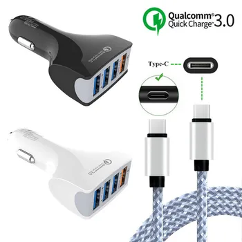 Quick Charge QC 3.0 Car Charger Adapter & USB Type C Cable For Xiaomi Mi 8 Lite Mi 9 Redmi Note 7 PocoPhone F1 LG V30 MOTO G6 G7 Quick Charge QC 3.0 Car Charger Adapter & USB Type C Cable For Xiaomi Mi 8 Lite Mi 9 Redmi Note 7 PocoPhone F1 LG V30 MOTO G6 G7