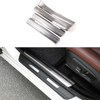 

4pc Fit For BMW 5 Series GT F07 2010-2016 Inner Scuff Plate Door Sill Trim Cover Pad