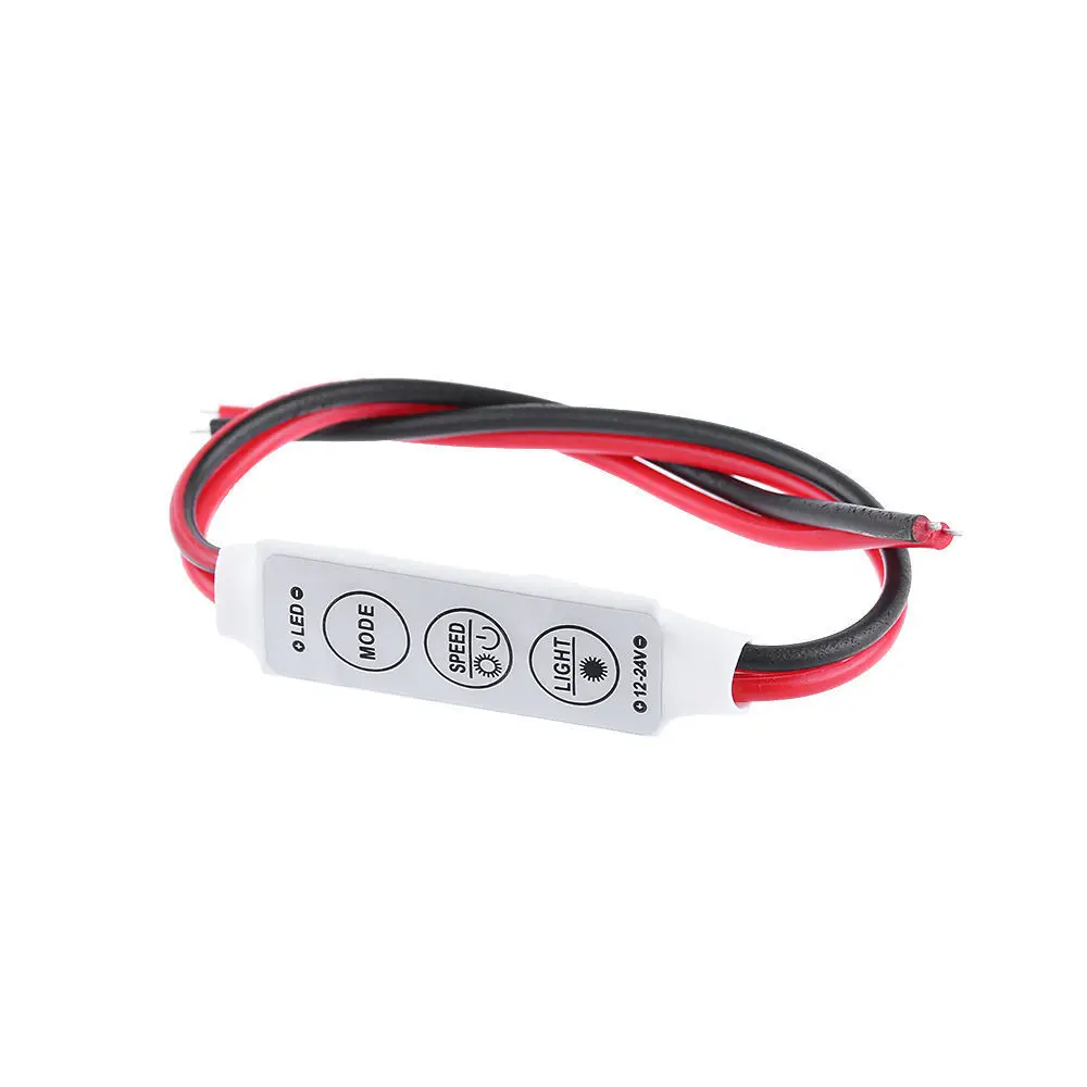 DC12 24V 3 ключа Мини светодиодный светильник полосы оголенный провод встроенный