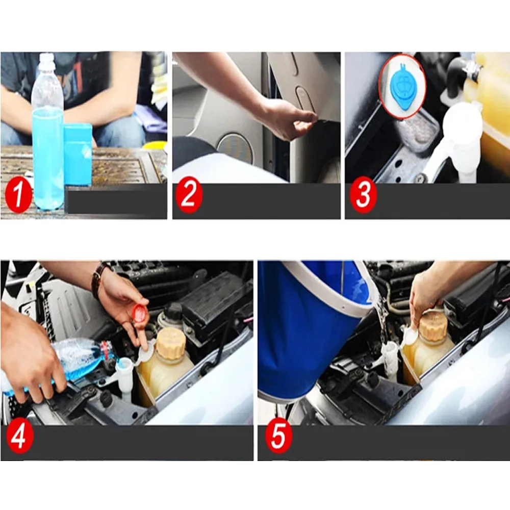 5 шт. авто лобовое стекло моющее средство для очистки концентрированные Effervescent таблетки Очиститель Автомобиля Обслуживание#25