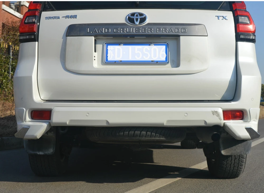 MONTFORD для Toyota Cruiser Prado FJ150 FJ 150 ABS пластик белого цвета задний угловой бампер Защита для губ защитные чехлы