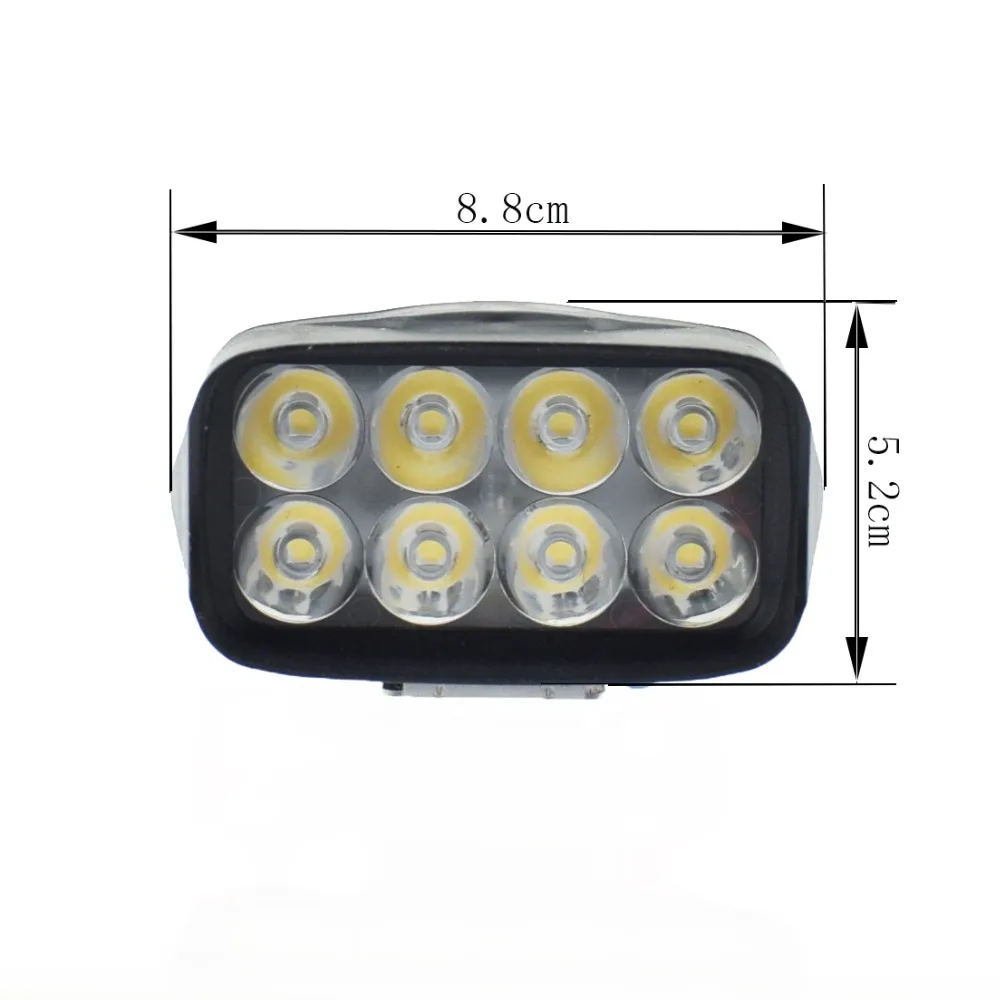 Мото rcycle фары Прожекторы 6000 К мото Противотуманные фары Вспомогательная рабочая лампа 12 В 12 Вт 8LED 1200LM мото rbike водостойкий налобный фонарь