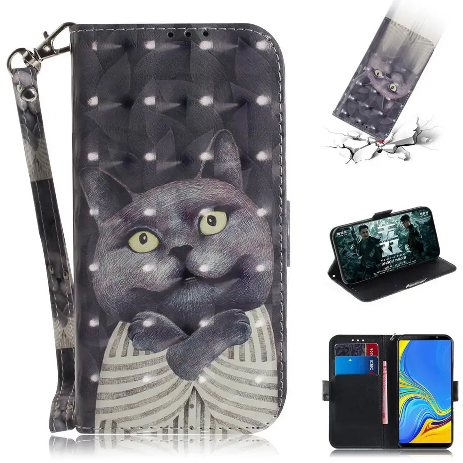 Case For Samsung Galaxy A7 2018 Flip Luxury PU Leather Phone Case For Samsung Galaxy A7 2018 A750F A750 SM-A750F Phone Cover