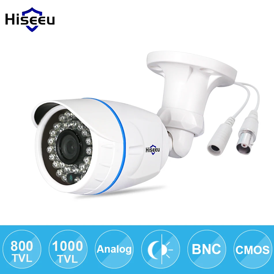 Hiseeu 800TVL 1000TVL ABS камера видеонаблюдения аналоговая ИК подсветка ночного видения