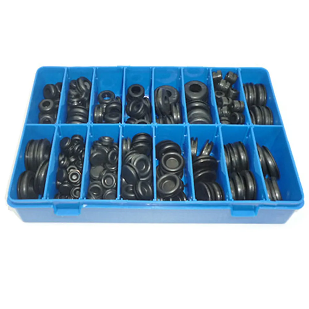 250pcs Rubber Grommet Sealing Hole Plug Wiring Electrical Wire Gasket Set Kit Seal Rings Wiring