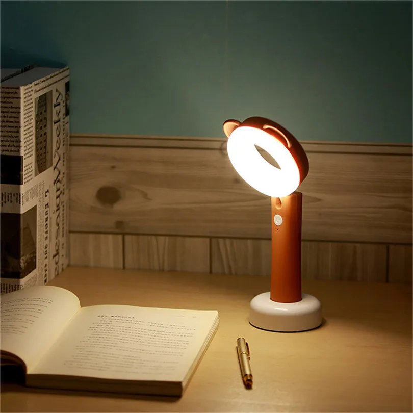 

USB Charge Cable Desk Lamp Led Animal Pet Desk Lamp Night Light Flashlight For Kids Adjustable Angle Table Luces 40DC6