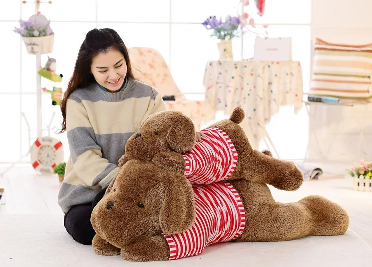

40cm/60cm Height Large Plush Doll Toy Kids Sleeping Back Cushion Cute Stuffed teedy Baby Accompany Doll Xmas Gift