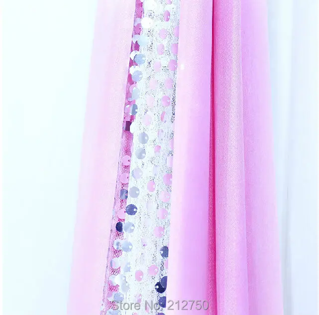 Большие размеры комбинированный тип блестки Модные свадебные занавески белый розовый Свадебные драпировки дизайн
