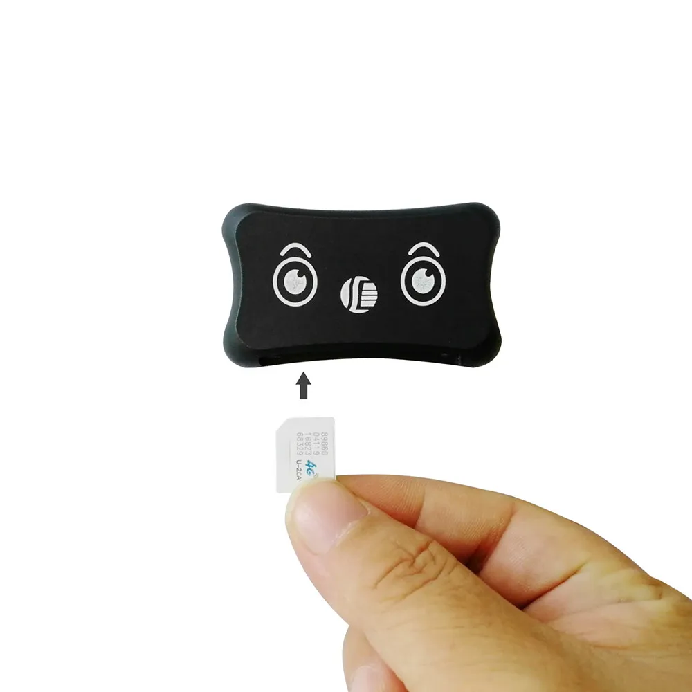 Auto Tracker Pet IP66 Wasserdicht Pet GPS Tracker Realtime-Tracking Low Alarm haben eine blau krage