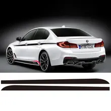 2Pieces Side Skirt Sill Racing Stripe Vinyl Sticker Body Decal For BMW New 5 Series G30