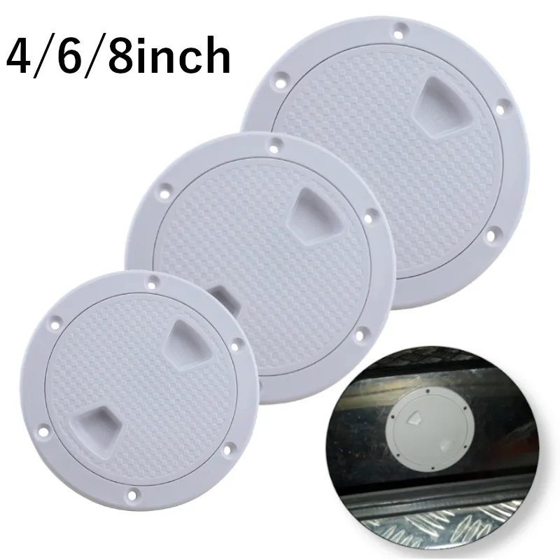 ABS Round Deck Inspection Access Hatch Cover Plastic White Boat Screw