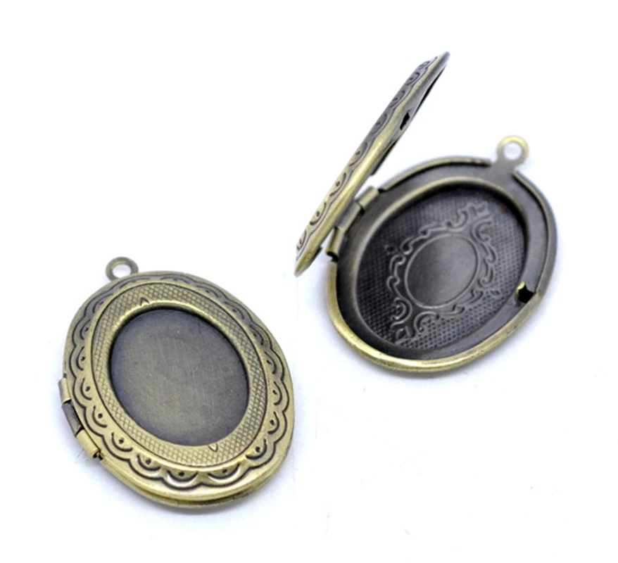 DoreenBeads 5 бронзовый тон фото Овальный медальон рамка кулоны 34x24 мм (B12992) yiwu|jewelry