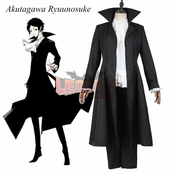 

cosplay anime Bungo stray dogs Akutagawa Ryuunosuke Cosplay costume All Size full set halloween men costume