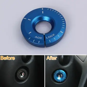 

Blue Car Ignition Keyhole Switch Key Lock Cover Decoration Ring Trim Fit for VW Volk-swagen Golf 7