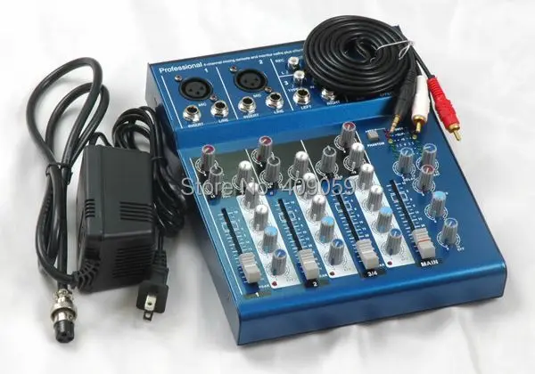 EQ-5510 F4 миксер 4-канальный аудиомиксер MC boom mini fm станция передатчик 48 в источник