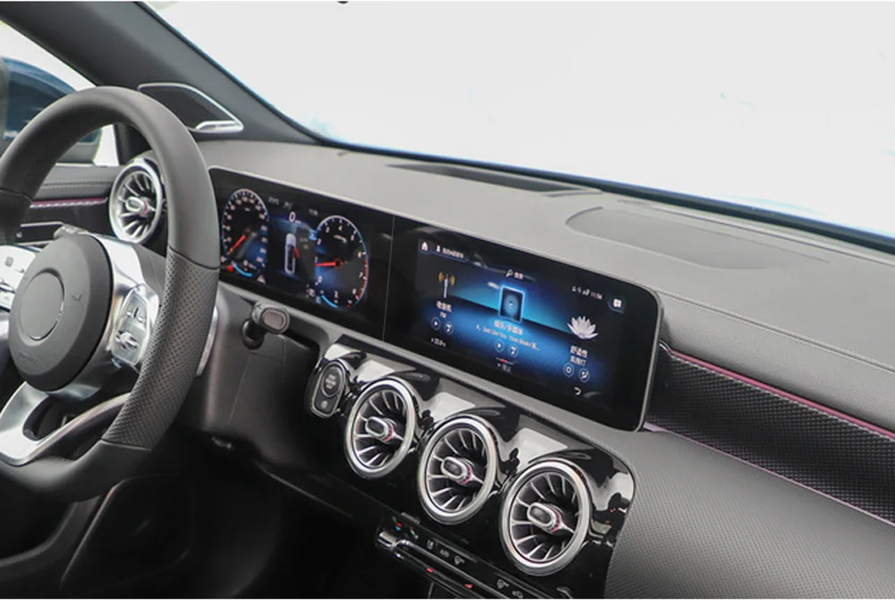 para Mercedes Benz Painel de Navegação do Carro Classe A200 A220 A250 Instrumento Membrana Vidro Temperado Protetor Filme Uma W177 V177 A180 14 Cheap Adesivos para carro