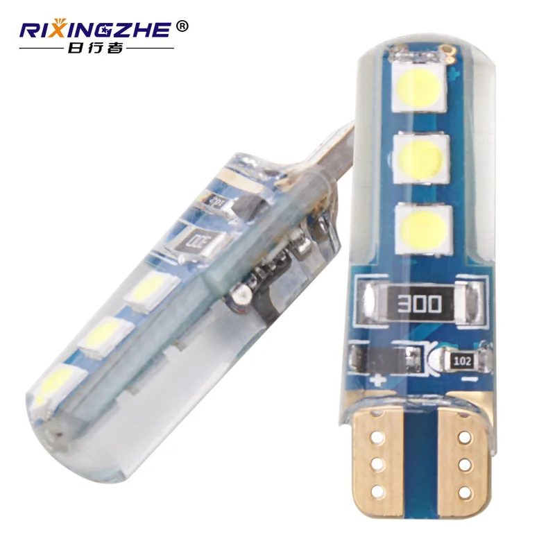 RXZ 100 шт. силиконовый COB светодиодный T10 3030 168 194 W5W лампочка 6SMD номерной знак