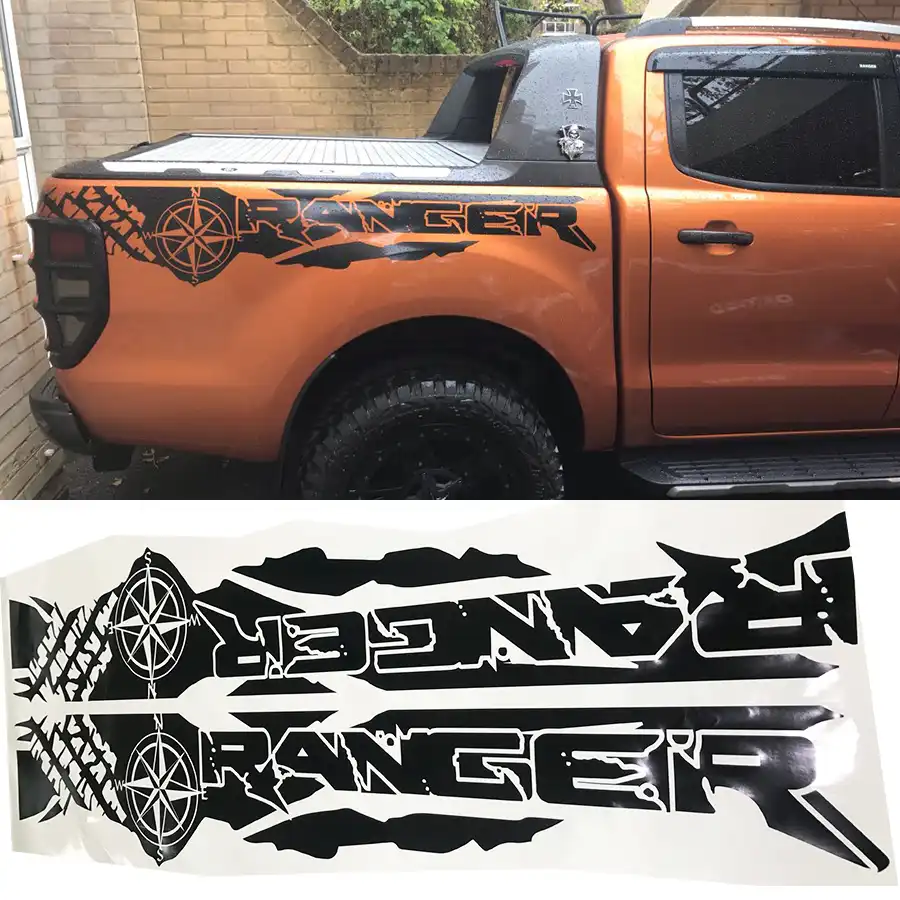 Tire Print Compass Adventure Off Road Vinyl Graphics Decals