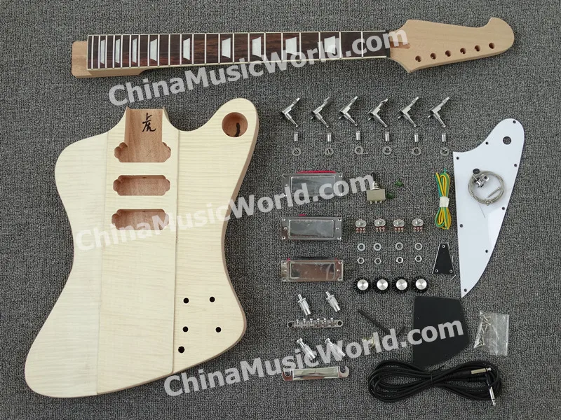 

Firebird style/ Flamed maple top/ Mahogany Body & Neck/ AFANTI DIY electric guitar kit (AFB-510)