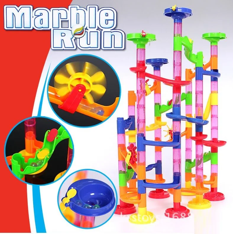 

Top Quality 105PCS/SET DIY Construction Marble Race Run Maze Balls Track Building Blocks Children Gift Baby Kid's Toy