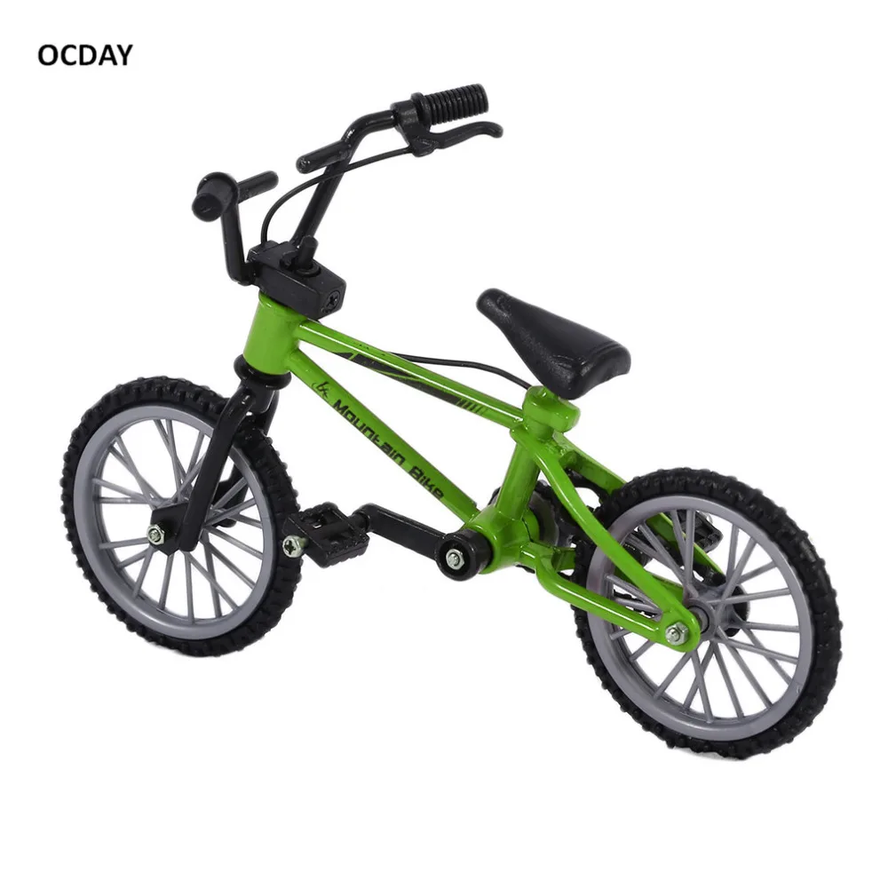 Горячее предложение! Распродажа! OCDAY моделирование сплав палец bmx велосипеды дети мини размер зеленый гриф игрушечные велосипеды с тормозным канатом подарок