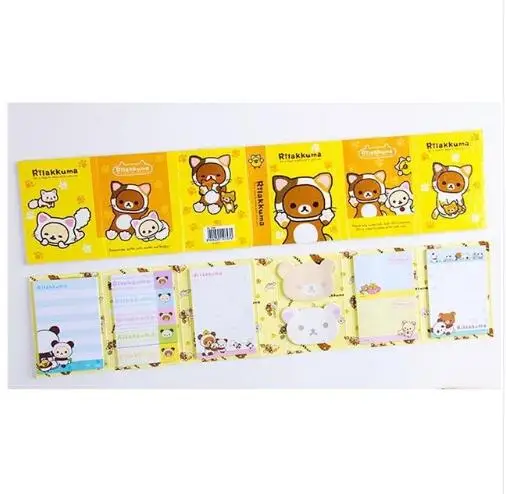 Kawaii Rilakkuma Unicorn вечерние складные блокноты для заметок N Times Sticky Notes To Do List Planner memo закладки для блокнота подарочные канцелярские товары - Цвет: 06