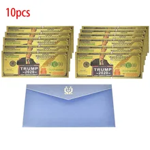 10pcs/Lot 1 Million Dollar Gold Foil Banknote The president Trump 1000000 USD Gold Banknote lisa jackson million dollar baby