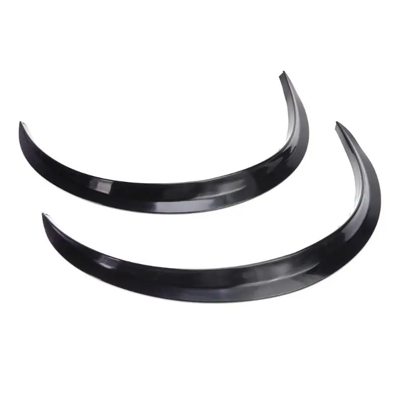 

VODOOL 2pcs Universal Car Wheel Fender Flare Extension Wide Arch Protector Black Stripe High Quality Car Styling