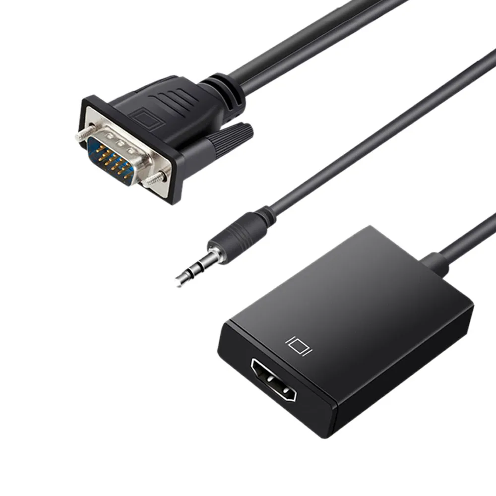 VGA Мужской к HDMI Женский адаптер конвертер кабель с 3,5 мм аудио выход 1080P VGA к HDMI для ПК ноутбук к HDTV проектор ps4