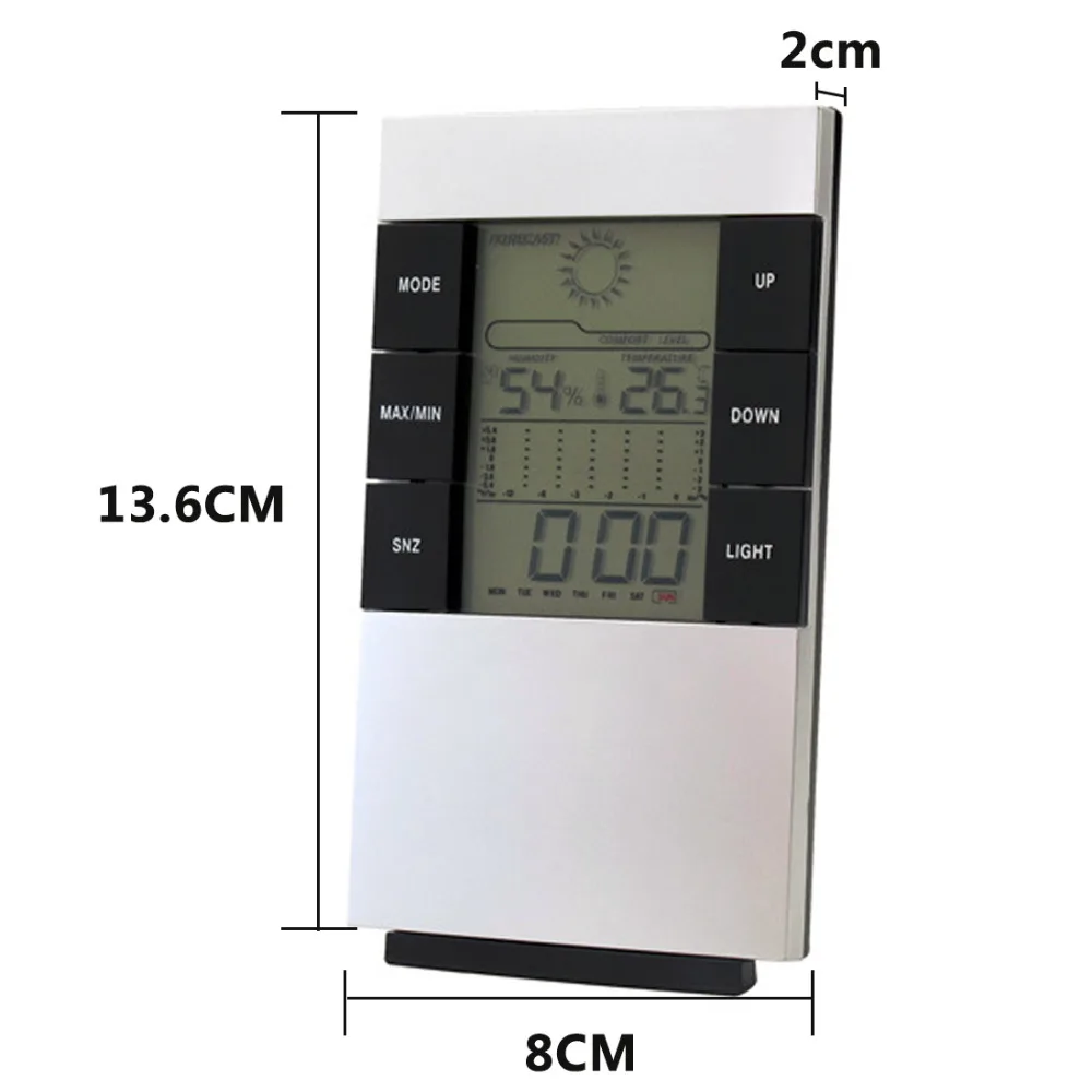 Многофункциональный домашний термометр для измерения влажности с ЖК-дисплеем, цифровой гигрометр, измеритель температуры, устройство для измерения температуры 0-50C/20%-99% RH