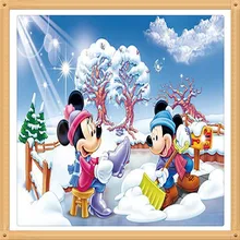 Harz Diamant Malerei stickerei runde Diamant Mosaik Handwerk Kreuzstich Hand 2016 Mode Zwei Mickey Mous AA401
