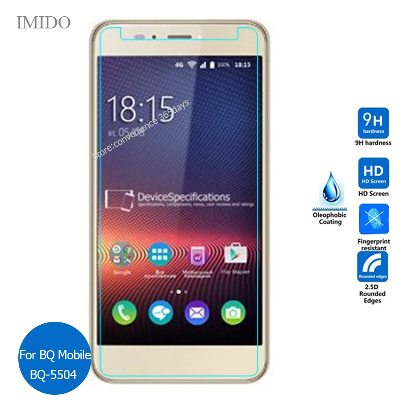 

For BQ Mobile BQS-5504 Strike Selfie Max Tempered Glass Screen Protector 2.5 9h Safety Protective Film on BQS 5504 BQ-5504