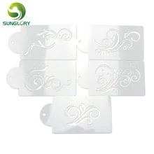 Ferramentas Боло 5 шт. цветок, Фондант, пирожное трафарет кухонные капкейки декоративный трафарет для торта прессформы Формочки Для Выпечки