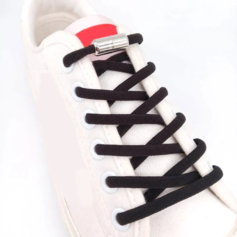 1 пара 100 см полукруглый эластичный без завязок фиксирующий Шнурки Кроссовки быстрая ленивая обувь шнурки женские мужские нейлоновые спортивные шнурки