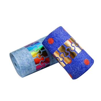 

David accessories 3'' silver laser foil Hologram grosgrain ribbon tape 50 yards,DIY bowknot handmade materials,50Yc4017