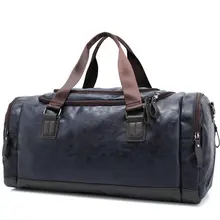 New Men Fashion Travel Bag PU Leather Portable Luggage Bag Casual Bag Vintage Handbag