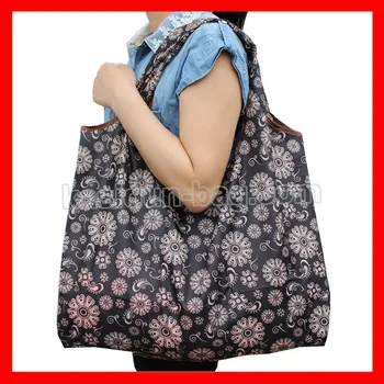 

(1 piece/lot) size 50x42cm Large nylon folded reusable shopping bag foldable