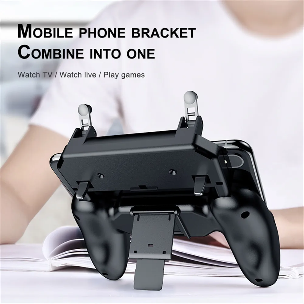 

W10 Fast Shooter Gamepad Grip Joystick Aim Fire Trigger Controller for Phone Gaming PUBG Play