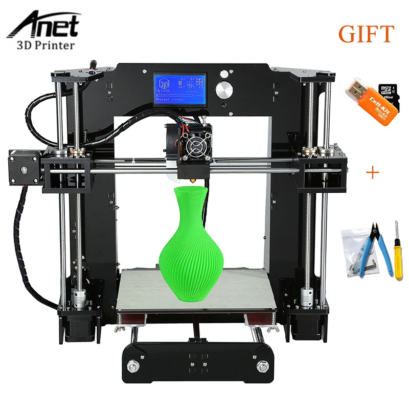 Anet E12 E10 A8 A6 3d Принтер Комплект FDM настольный принтер машина обновление резьбовой