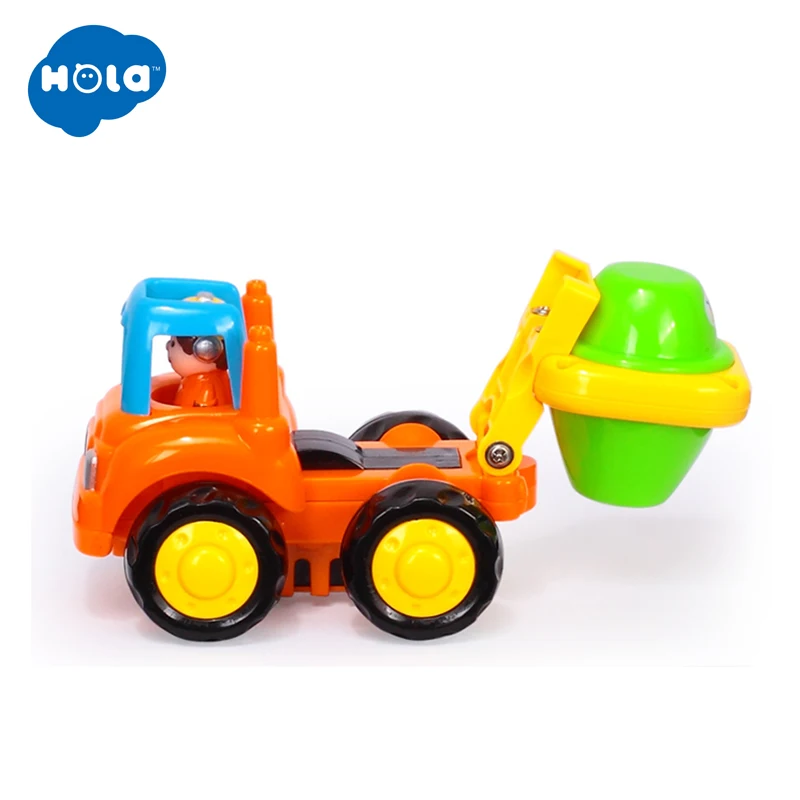 HOLA 326CD, 6 шт./лот,, игрушка Push& Go, фрикционный автомобиль, игрушки, миксер, грузовик и самосвал для детей, для мальчиков 1-3 лет