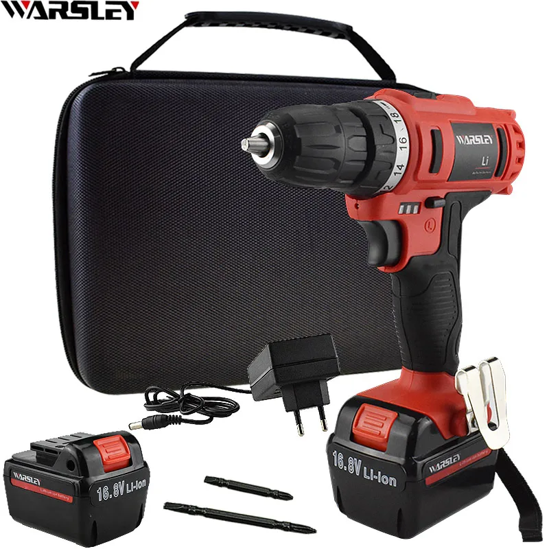 

16.8V Rechargeable Battery Drill Hand Cordless Drill Power Tools Electric Drill Electric Screwdriver Mini Drilling Screwdriver