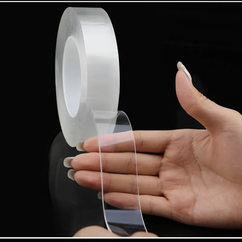 nano traceless magic double sides adhesive tape stickers strong thin transparent waterproof automotive film wall fixed stickers|Stickers| - AliExpress