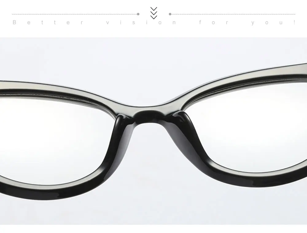 VEGA New Fashion CatEye Glasses Frame Ladies Women Eyeglasses Frames Women Cat Eye Brand Design Clear Lenses Black Leopard 214 (3)