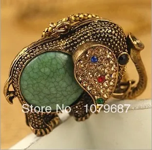 Min. Order is $8 (mix order) crystal elephant necklace LONG VINTAGE alloy stone pendants for women FREE SHIPPING | Украшения и