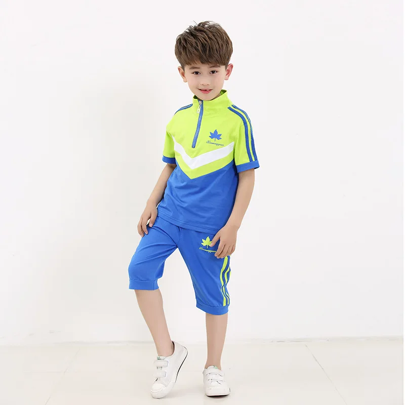 Хлопковая японская школьная форма s спортивная одежда британская школьная форма для мальчиков и девочек - Цвет: with pant green