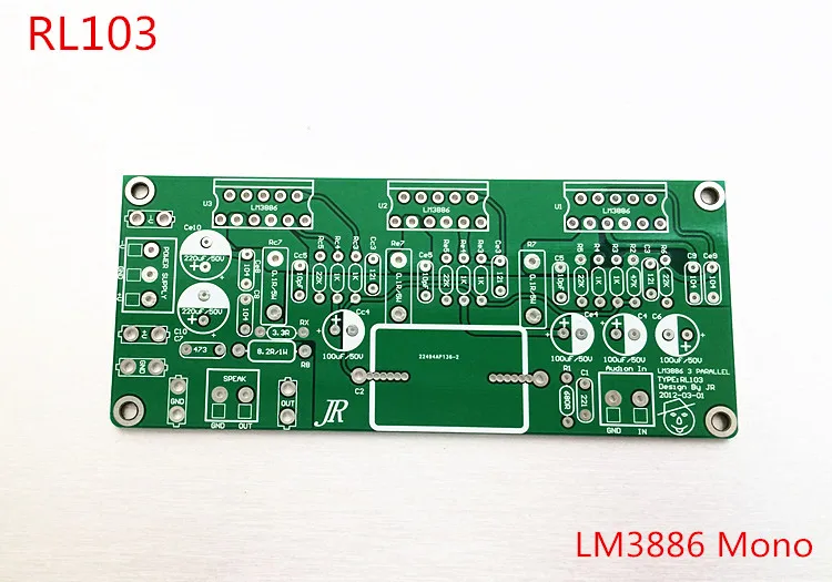 Три параллельных lm3886 усилитель 3 моно доска только печатная плата|pcb terminal|pcb board
