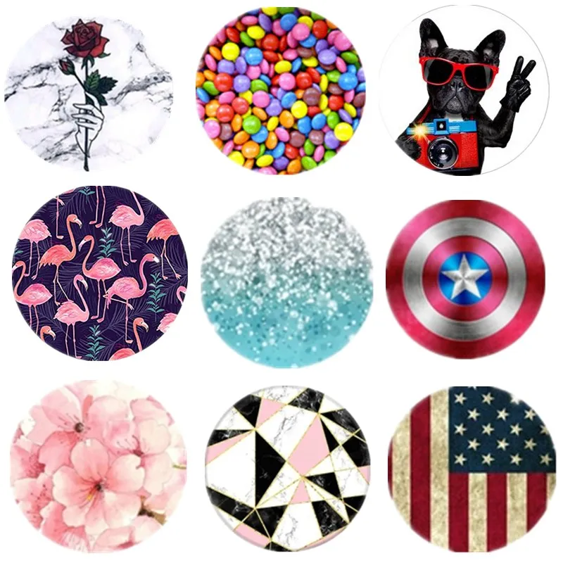 Candy pop socket Phone Holder Reusable 3MM Rotatable Round